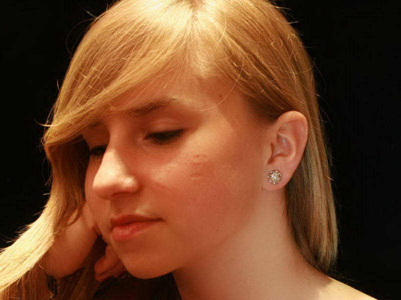 Art Deco cluster diamond stud earrings platinum